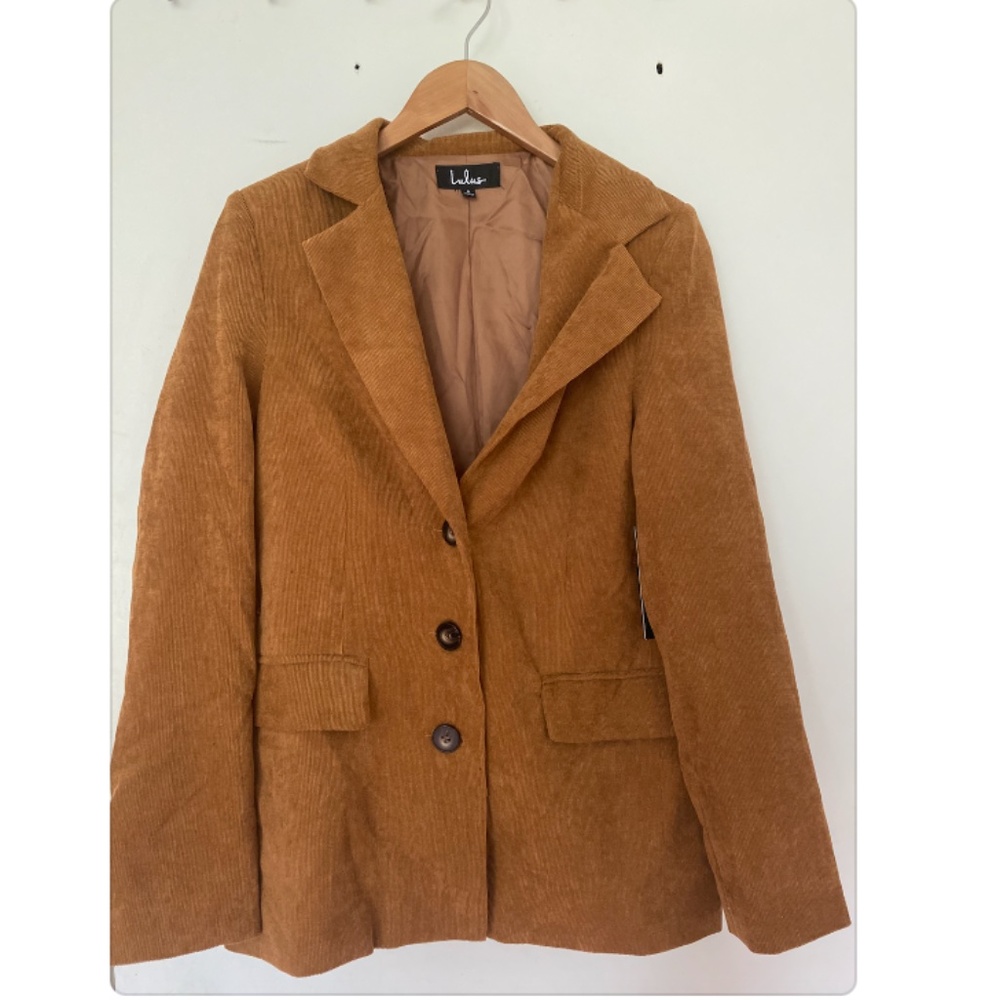 Brown Corduroy Oversized Blazer